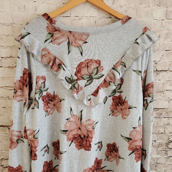 Modcloth Ruffled Floral Pullover Sweatshirt - Picture 3 of 4